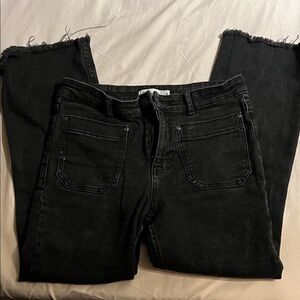 Zara Black Ankle Cropped Jeans